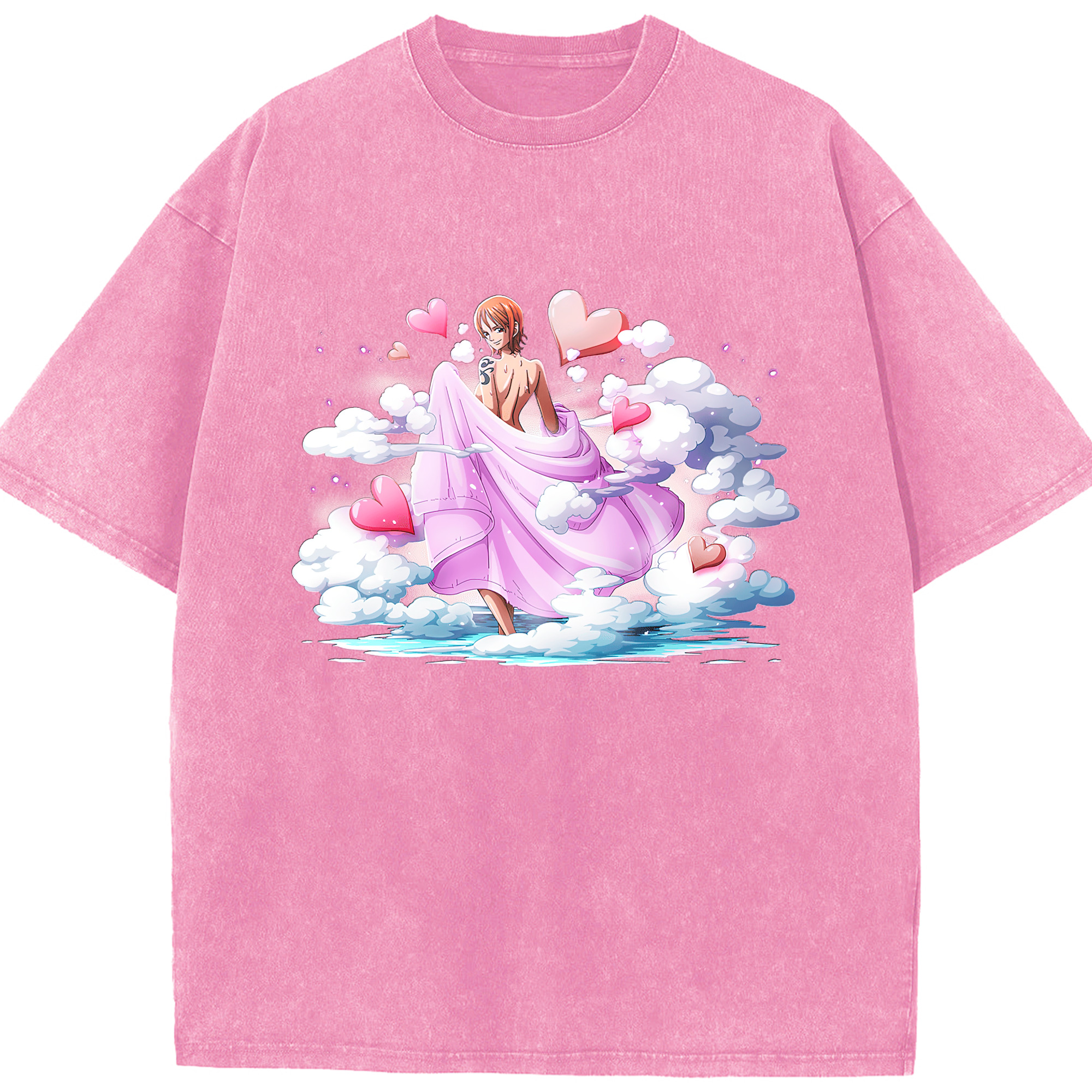 ワンピース ナミ ONE PIECE Nami 綿100% ヴィンテージ風 半袖Tシャツ（フロントプリント）
